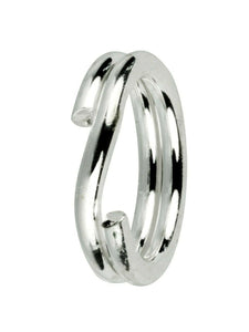 Silver 8mm Split Ring Solid Sterling Silver Easy Fit Jewellery Making Split Ring