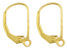 Load image into Gallery viewer, Continental Earring Fluer de Lys 9ct Rose Gold Lever Back Earring Hooks 1 Pair
