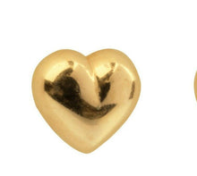 Load image into Gallery viewer, 9ct Gold Heart Earrings Plain Heart Stud Earrings New 9ct Yellow Gold Love Heart
