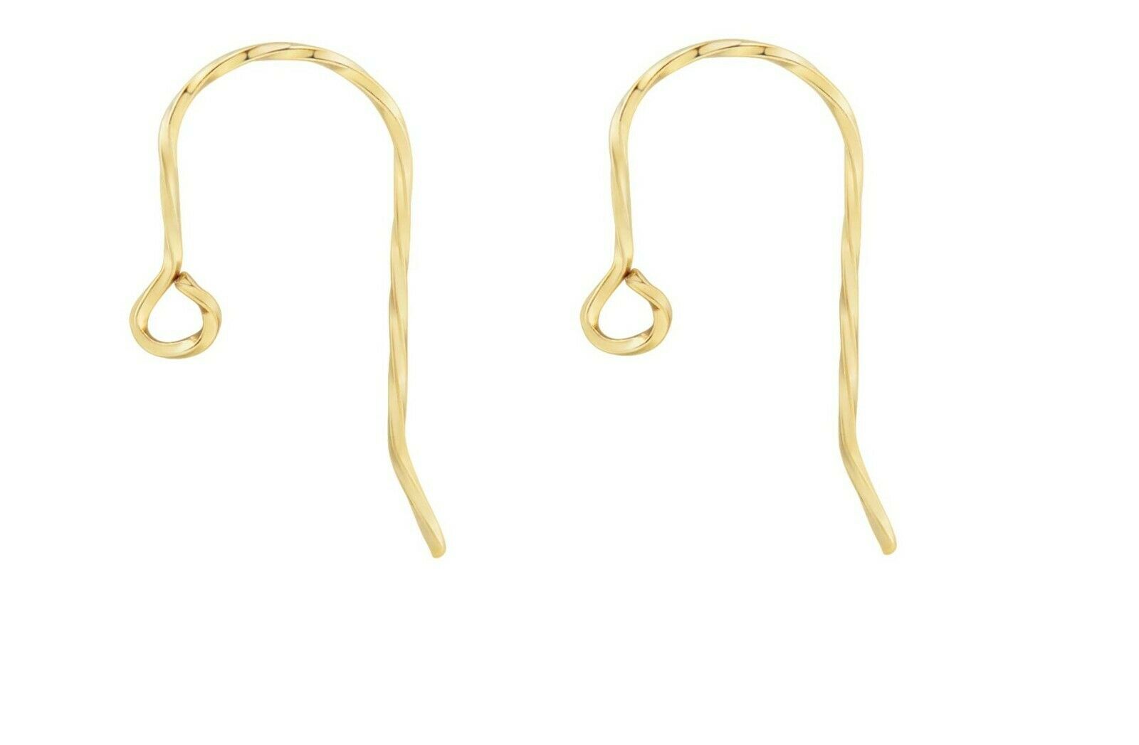 9ct Gold Cubic Zirconia Hook Wire Earrings - 32mm drop - G1056