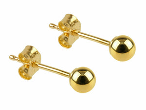 Gold round hot sale ball earrings