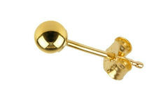 Load image into Gallery viewer, 9ct Yellow Gold Round Ball Stud Sleeper Earring 4mm Plain Stud Earring SINGLE
