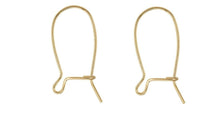 Load image into Gallery viewer, 14ct Yellow Gold Filled Safety Ear Hook Wires for Earrings - Yellow Gold PAIR
