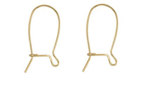 Load image into Gallery viewer, 14ct Yellow Gold Filled Safety Ear Hook Wires for Earrings - Yellow Gold PAIR
