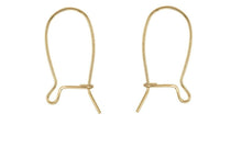 Load image into Gallery viewer, 14ct Yellow Gold Filled Safety Ear Hook Wires for Earrings - Yellow Gold PAIR
