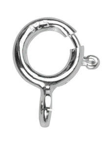 Silver 5mm Bolt Ring Fastener Open Easy Fit Sterling Silver Jewellery Clasp x 1