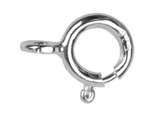 Load image into Gallery viewer, Silver 5mm Bolt Ring Fastener Open Easy Fit Sterling Silver Jewellery Clasp x 1
