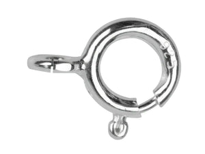 Silver 5mm Bolt Ring Fastener Open Easy Fit Sterling Silver Jewellery Clasp x 1