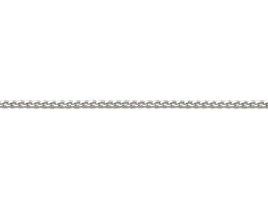 9ct White Gold Chain 16 inch White Gold 0.5mm Diamond Cut Curb Chain 16"/40cm