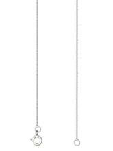 Load image into Gallery viewer, 9ct White Gold Chain 16 inch White Gold 0.5mm Diamond Cut Curb Chain 16&quot;/40cm
