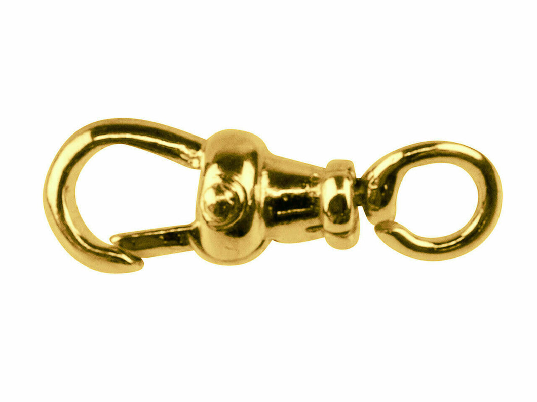 9ct gold 15mm Albert Swivel Fastener 9ct Gold Jewellery Fastener Open Ring