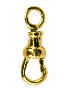 9ct gold 15mm Albert Swivel Fastener 9ct Gold Jewellery Fastener Open Ring