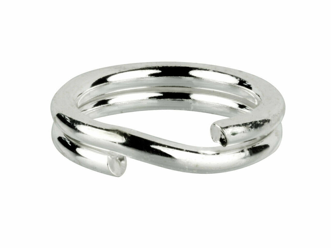 925 Sterling Silver 7mm Split Ring Solid Silver Easy Fit Jewellery Making x 1