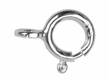 Load image into Gallery viewer, Silver Bolt Ring 8mm Bolt Ring Clasp Open - Sterling- Easy Fit - Secure Fastener
