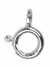 Load image into Gallery viewer, Silver Bolt Ring 8mm Bolt Ring Clasp Open - Sterling- Easy Fit - Secure Fastener
