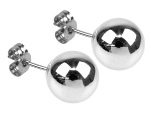 Silver Stud Earrings Round Ball Stud Earrings 4mm, 5mm, 6mm Sterling Silver Stud