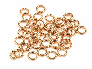 Rose 9ct gold 5mm heavyweight open jump ring red gold o ring x 1