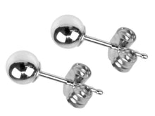 Load image into Gallery viewer, Silver Stud Earrings Round Ball Stud Earrings 4mm, 5mm, 6mm Sterling Silver Stud
