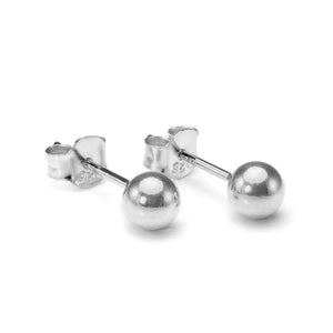 Silver Stud Earrings Round Ball Stud Earrings 4mm, 5mm, 6mm Sterling Silver Stud