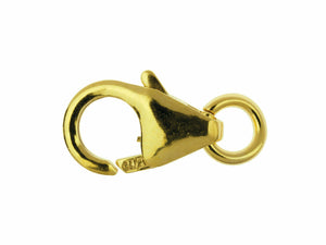 14ct Gold Bonded 8mm Trigger Clasp Open Jump Ring Jewellery Fastener