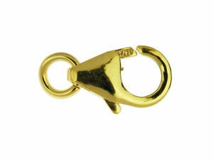 14ct Gold Bonded 8mm Trigger Clasp Open Jump Ring Jewellery Fastener