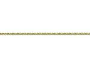 9ct Gold Diamond Cut Curb Chain 0.5mm  16"/40cm Gold Necklace 9ct Yellow Gold