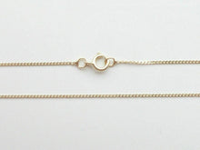 Load image into Gallery viewer, 9ct Gold Diamond Cut Curb Chain 0.5mm  16&quot;/40cm Gold Necklace 9ct Yellow Gold
