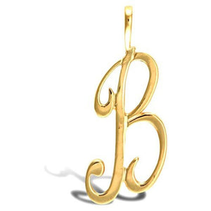 9CT GOLD INITIAL SCRIPT PENDANT SOLID 9CT GOLD LETTER INITIAL 9CT YELLOW GOLD