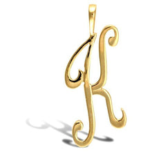 Load image into Gallery viewer, 9CT GOLD INITIAL SCRIPT PENDANT SOLID 9CT GOLD LETTER INITIAL 9CT YELLOW GOLD
