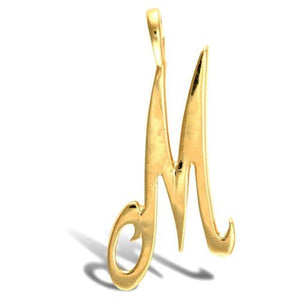 9CT GOLD INITIAL SCRIPT PENDANT SOLID 9CT GOLD LETTER INITIAL 9CT YELLOW GOLD