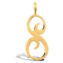 Load image into Gallery viewer, 9CT GOLD INITIAL SCRIPT PENDANT SOLID 9CT GOLD LETTER INITIAL 9CT YELLOW GOLD
