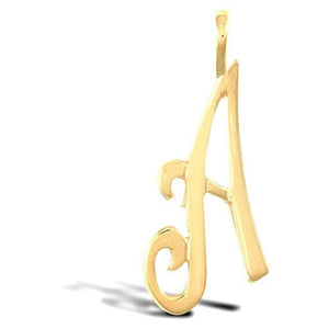 9CT GOLD INITIAL SCRIPT PENDANT SOLID 9CT GOLD LETTER INITIAL 9CT YELLOW GOLD