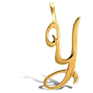 9CT GOLD INITIAL SCRIPT PENDANT SOLID 9CT GOLD LETTER INITIAL 9CT YELLOW GOLD