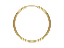 Load image into Gallery viewer, 20mm Gold Hoop Earrings 14ct Gold Bonded Hoop Earrings 14ct Gold x SINGLE
