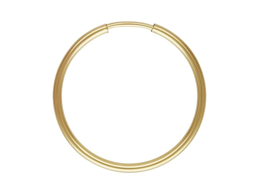 20mm Gold Hoop Earrings 14ct Gold Bonded Hoop Earrings 14ct Gold x SINGLE