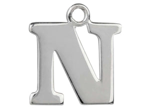 Silver Initial Pendant Sterling Silver Name Pendant All Letters Solid Silver