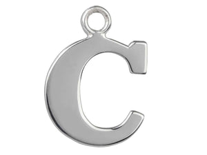 Silver Initial Pendant Sterling Silver Name Pendant All Letters Solid Silver