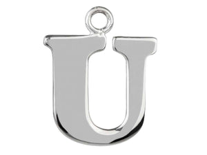 Silver Initial Pendant Sterling Silver Name Pendant All Letters Solid Silver