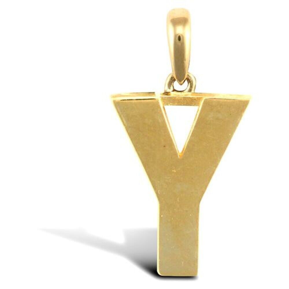 INITIAL Y 9CT GOLD PENDANT SOLID GOLD LETTER INITIAL 9CT YELLOW GOLD